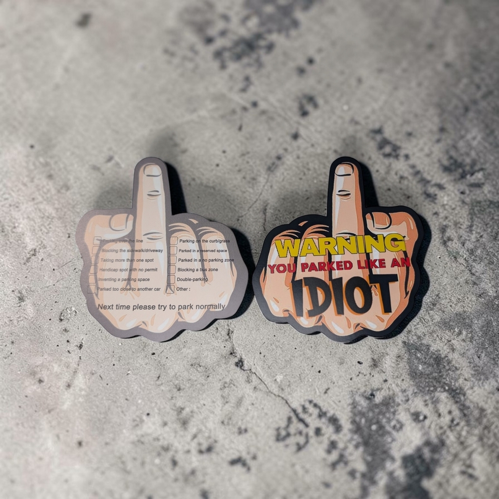 Idiot Parking Cards! Pack of 10!